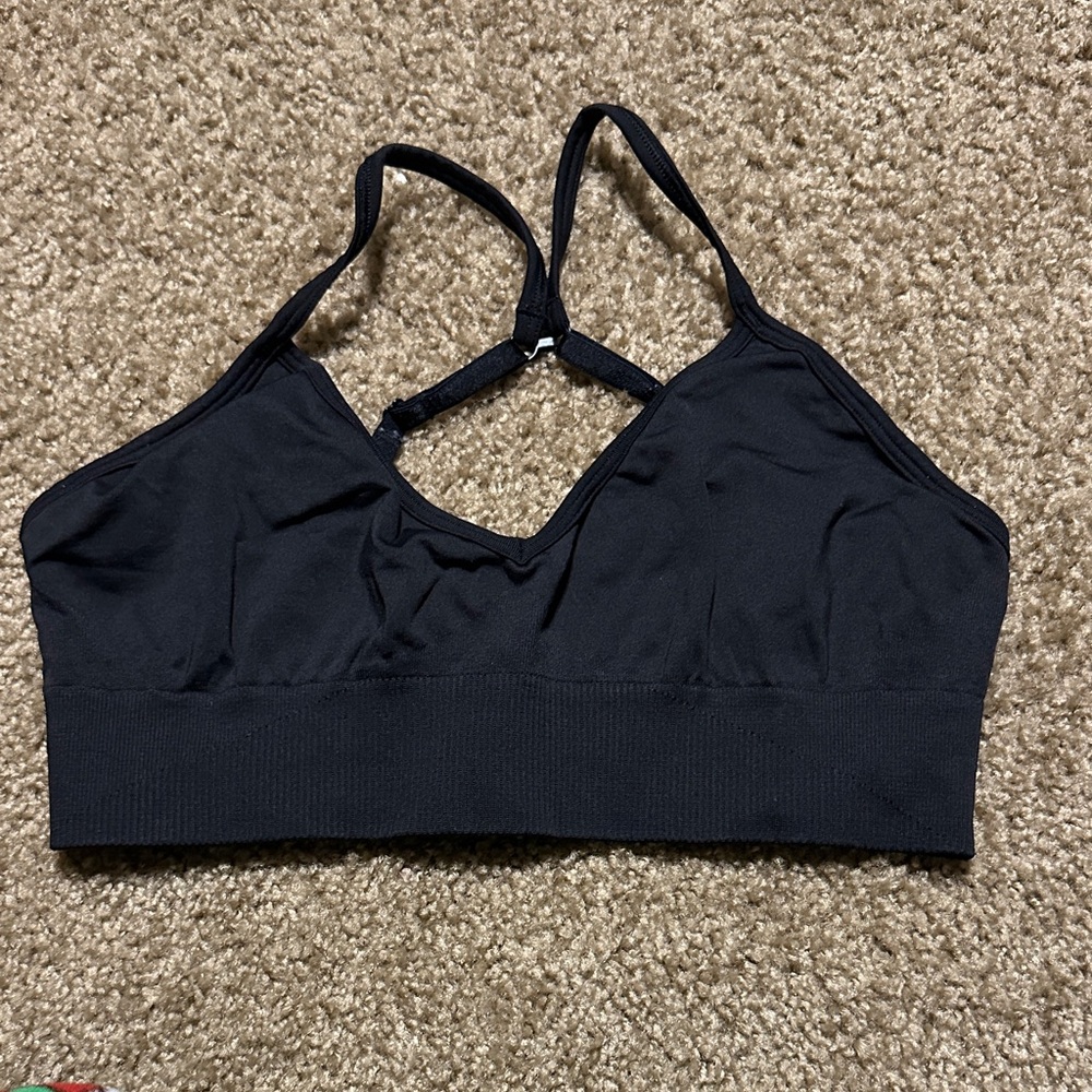 Lululemon Adjustable Straps Women's Black Sports Bra
